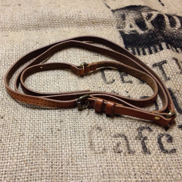 Anne Taylor Loft double wrap tan leather belt