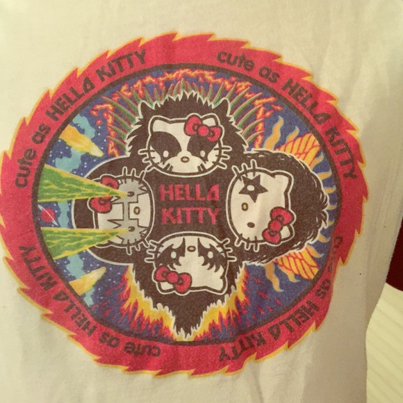 RARE Hello Kitty as KISS Rocking T-Shirt