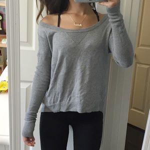 Gray High Low Sweater