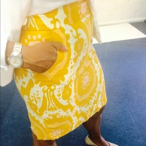 J.crew pencil skirt - yellow