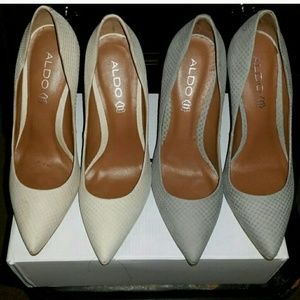 Cream/Ivory Aldo Pointy Toe Pumps 8.5