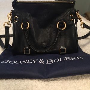 Dooney & Bourke Black Vachetta Leather Satchel