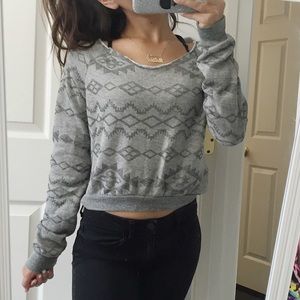 Cropped Tribal Sweater