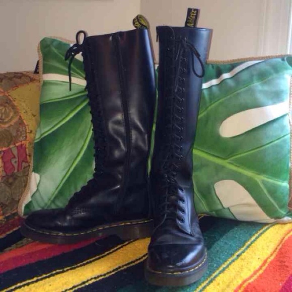 Dr. Marten knee high zip up boot