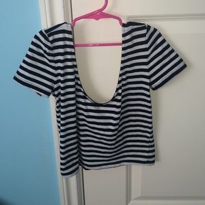 striped crop top