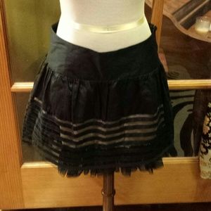 SIZE 12 CREAM & BLACK LACE MINI FREE PEOPLE