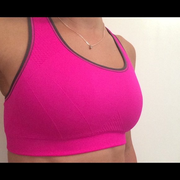 Hot pink new balance sports bra