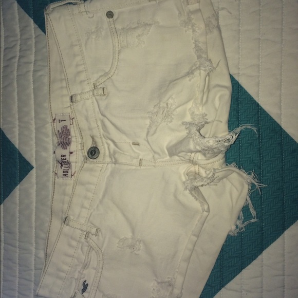 White denim shorts