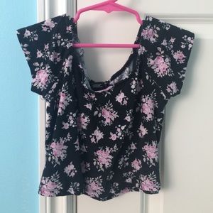 floral print crop top