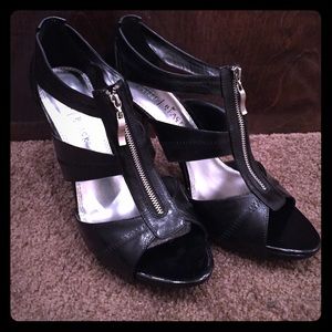 WHBM Strappy Leather Heels