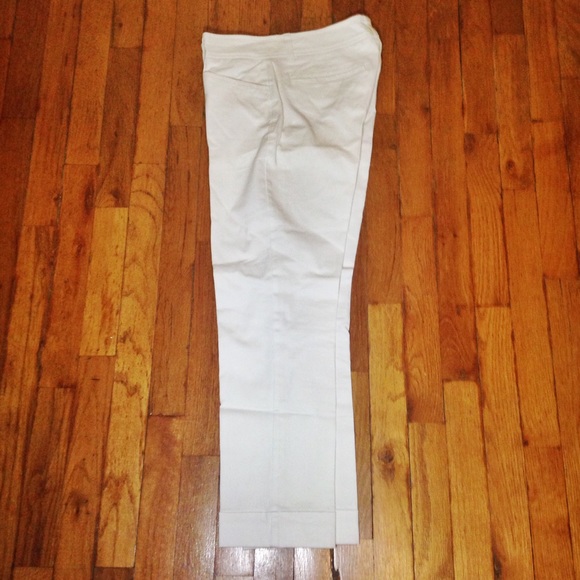 NY&Co 👖 White Cotton Cuffed Ankle Pants