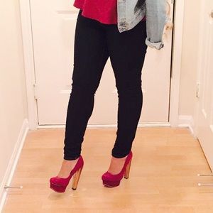 Burgundy pumps