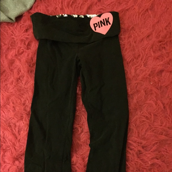 pink/victoria secert yoga pants