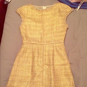 Alice + Olivia gold backless dress sz 4