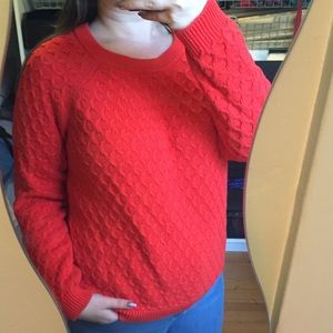 Textured Brick Red Sweater