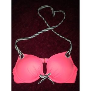34B Hot Pink VS Push Up Bikini Bra Top Never Worn