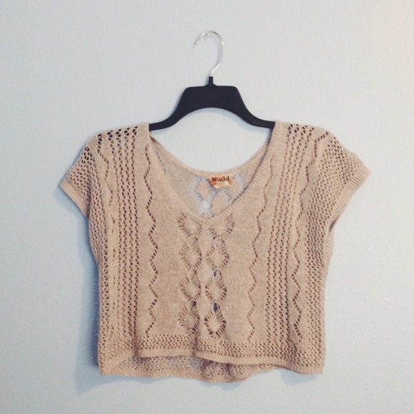 Mudd Knit Grey Crop Top