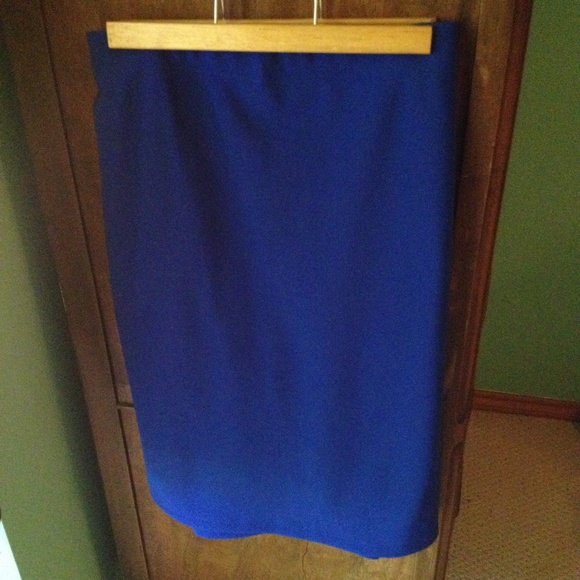 Plus Size Royal Blue Pencil Skirt