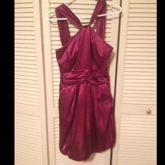 Short Halter David's Bridal Dress - Picture 1 of 3