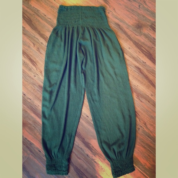 Olive green harem pants