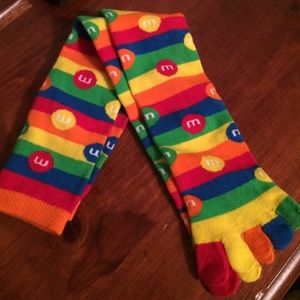 M&m long toe socks!