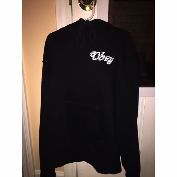 black obey hoodie