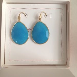 Serenity Stone Drop earrings in turquoise.
