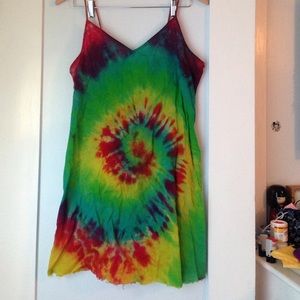 Vintage tie dye mini dress