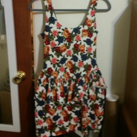 Peplum floral dress