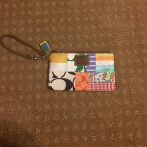 RARE Patterned Coach Wristlet
