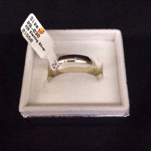 Sterling silver band ring size 8