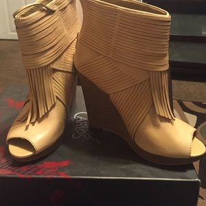 Carlos Santana open toe booties