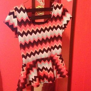 Stripped blouse with open back!