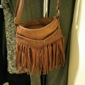 Fringe cross body bag