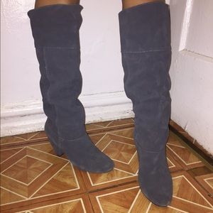 bdg faux suede grey boots