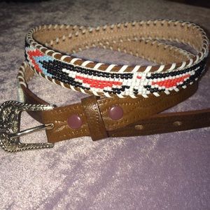 Tan beaded belt