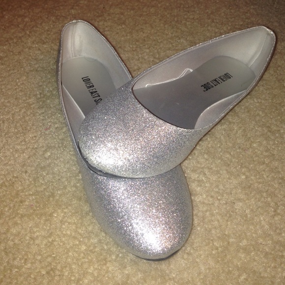 Silver Sparkle Flats