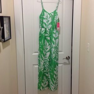 Size medium green Palm jumpsuit