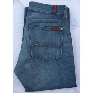 7 FOR ALL MANKIND LIGHT DENIM JEANS