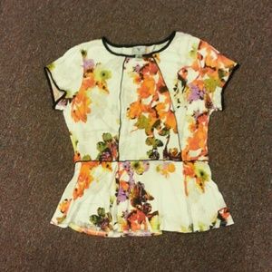 Floral peplum