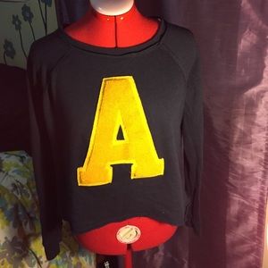 Navy & yellow monogram sweater