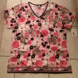 Cherokee floral size Med scrub top