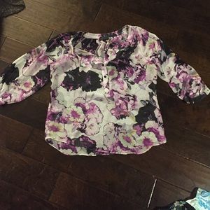 Sheer floral top