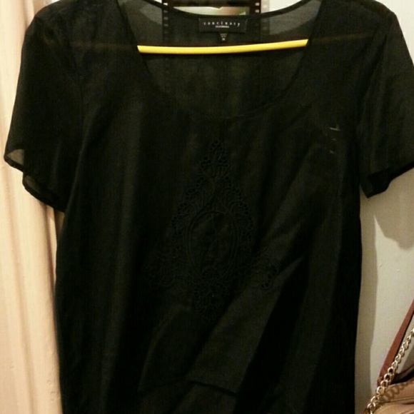 Black silk Sanctuary top!