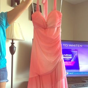 Pink ombre semi formal dress