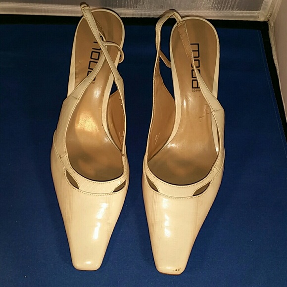 Moda Spana Shoes - Off White Slingback Heels