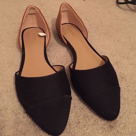 Merona (target) black/luggage flats size 6