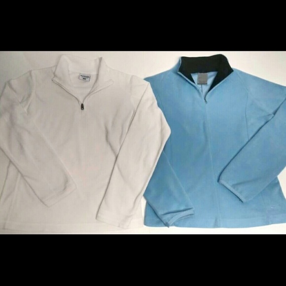 Nike Blue Half Zip White Columbia Pullover Fleece