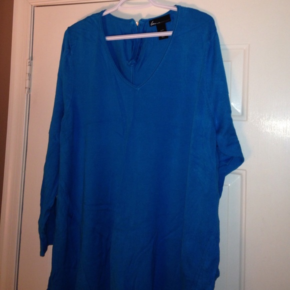 Lane Bryant Bright blue long sleeved tunic sweater