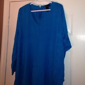 Lane Bryant Bright blue long sleeved tunic sweater